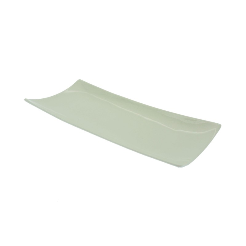 Ceramic Serving Plate Long Curved